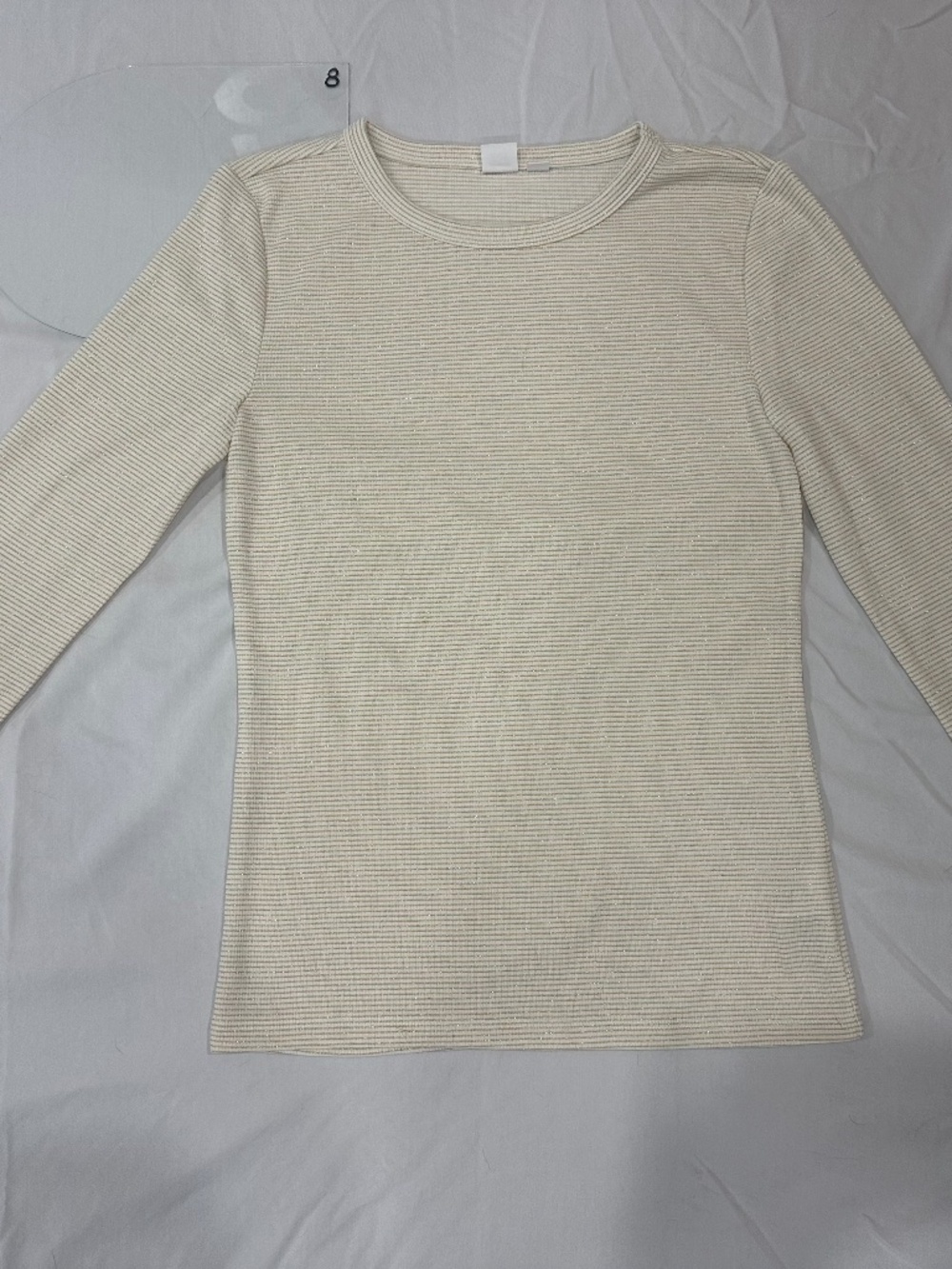 GAP Long Sleeve Cream & Gold Shirt Size Small